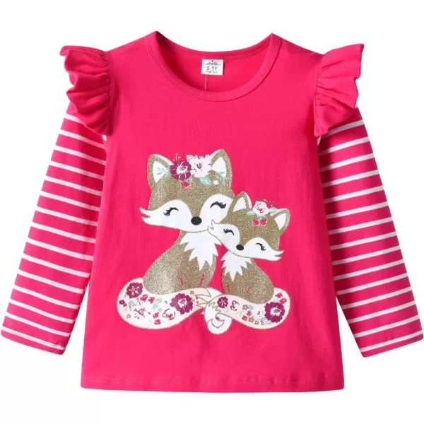 VIKITA Girls Shirts Winter Long Sleeve Girls Tops Toddler Girls Graphic Tees 212 YearsAl3955