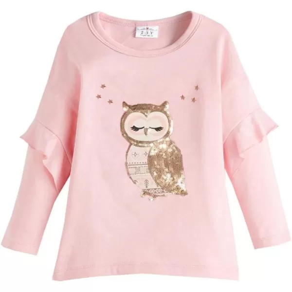 VIKITA Girls Shirts Winter Long Sleeve Girls Tops Toddler Girls Graphic Tees 212 YearsL5762