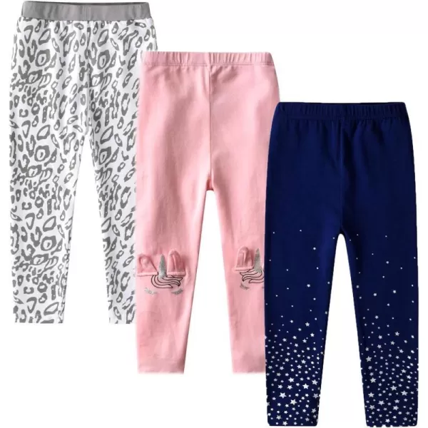 VIKITA Girls Stripe Leggings Cotton Flower Long Spring Summer Pants for 28 YearsF5543f5594f5595