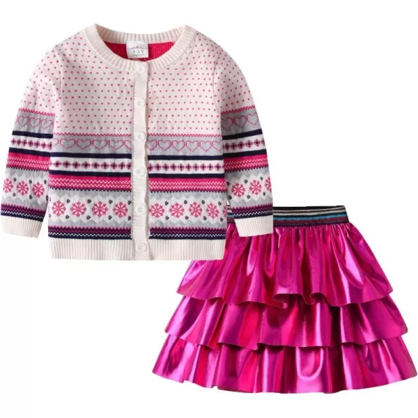 VIKITA Knitted Sweater Cardigan Tutu Skirt Set for Little Girls Casual Soft Long Sleeve 2pcs Fall and Winter OutfitsSw3007sk235