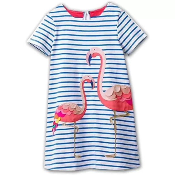 VIKITA Summer Girls Dresses Short Sleeve Casual Toddler Girl Clothes Schoold Outfits for KidsBsmk006