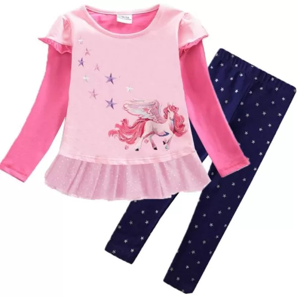 VIKITA Toddler Girl Long Sleeve Clothing Sets Baby Girls Winter 2pcs Set 5T L3920F5588VIKITA Toddler Girl Long Sleeve Clothing Sets Baby Girls Winter 2pcs Set 5T L3920F5588