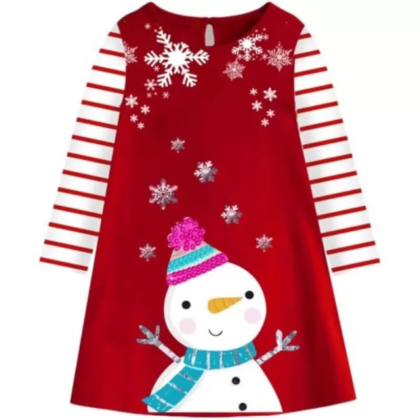 VIKITA Toddler Girls Dresses Winter Hoodie Clothes Colorful Sequins Long Sleeve Cotton Sweatshirt for Little Kids 38 YearsAlh7607