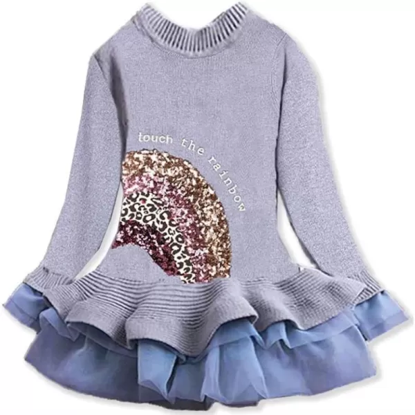 VIKITA Toddler Girls Dresses Winter Long Sleeve Tutu Party Dress for Girl 212 Years Xmas GiftSw3010