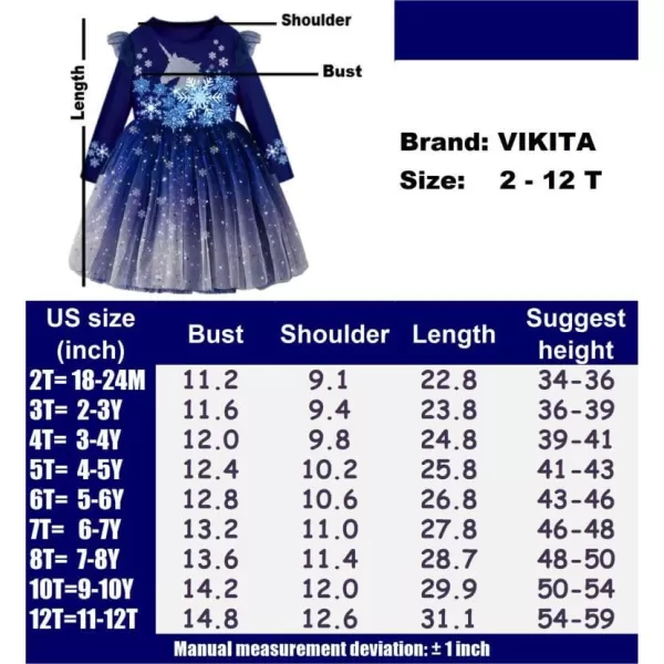 VIKITA Girls Dresses Winter Long Sleeve Party Gifts for Girls 37 YearsBlh4111