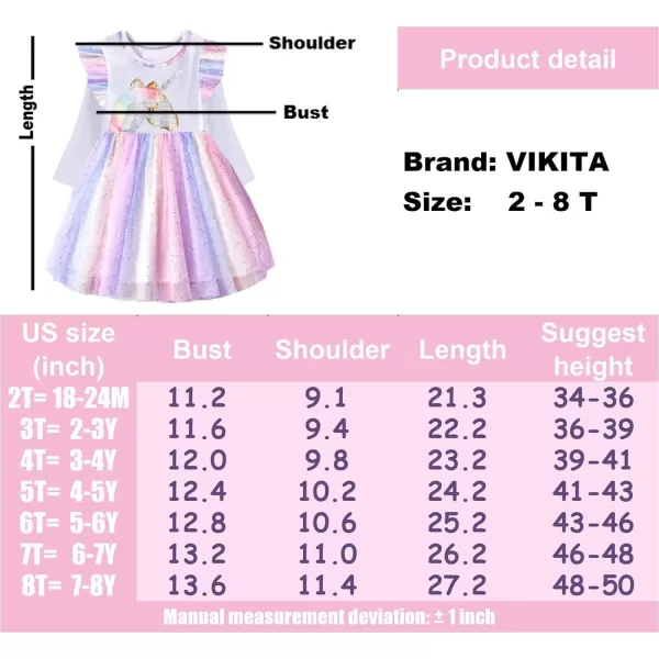 VIKITA Girls Dresses Winter Long Sleeve Party Gifts for Girls 37 YearsLh4868