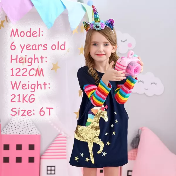 VIKITA Toddler Girls Dresses Winter Long Sleeve Girl Casual Clohtes for Kids 212 Years Xmas GiftAlh5806