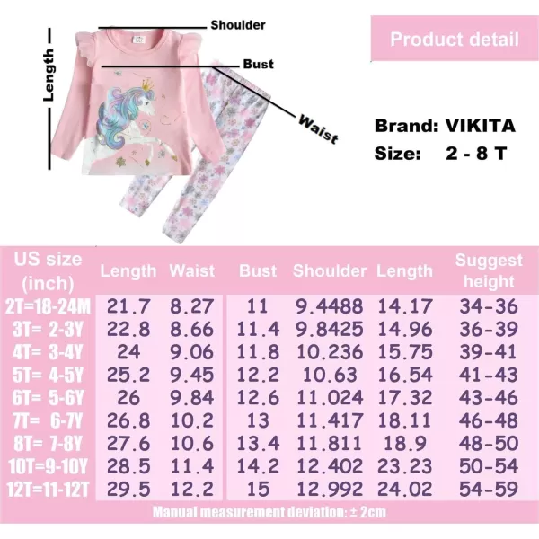 VIKITA girls clothes toddler outfits  little kids shirts  leggings winter fashion clothing sets cute birthday giftsL3928f5520