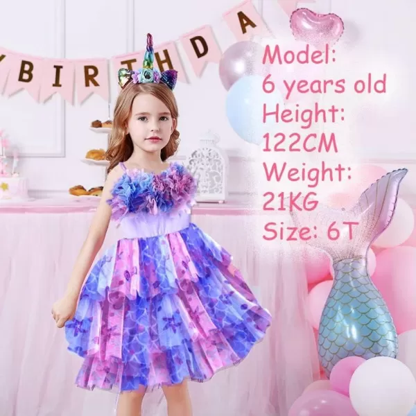 VIKITA Toddler Girls Dresses Summer Sleeveless Polyester Tutu Dresses for Girls 312 YearsBsh4006