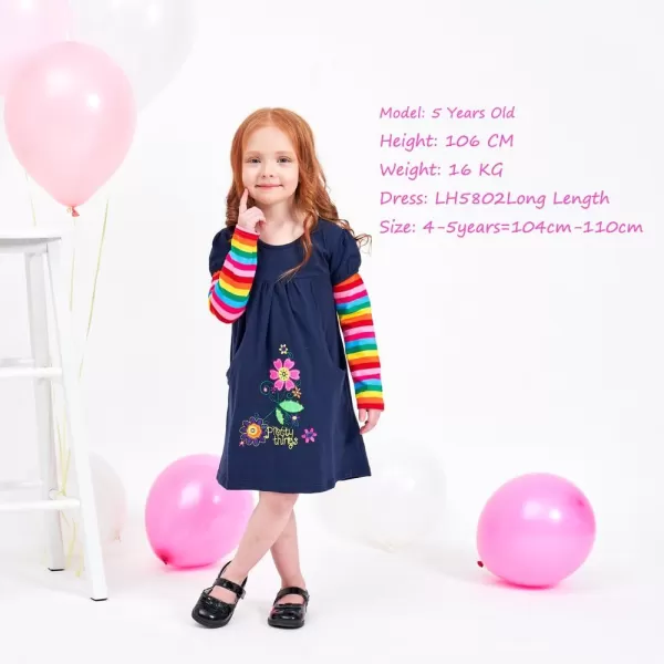 VIKITA Toddler Girls Dresses Winter Long Sleeve Girl Casual Clohtes for Kids 212 Years Xmas GiftClh5802