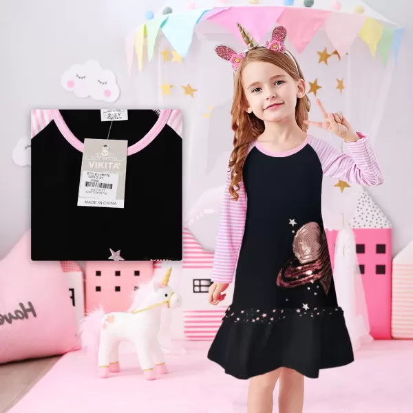 VIKITA Winter Toddler Girl Clothes Long Sleeve Girls Dresses for Kids 212 YearsBlh0778