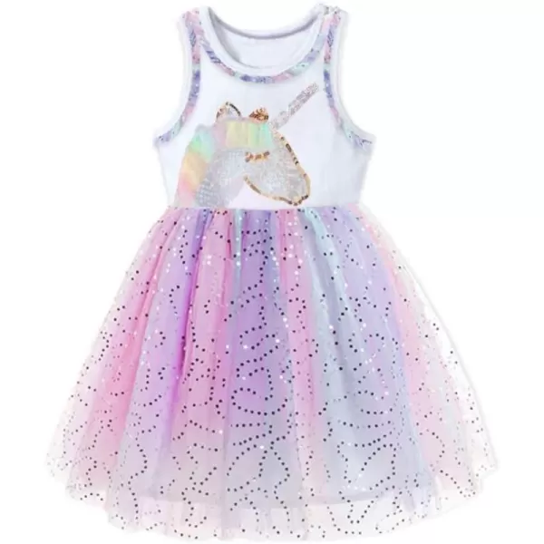 VIKITA Toddler Girls Dresses Summer Sleeveless Polyester Tutu Dresses for Girls 312 YearsBsh4862