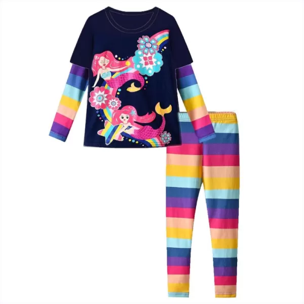 imageVIKITA girls clothes toddler outfits  little kids shirts ampamp leggings winter fashion clothing sets cute birthday giftsBlue