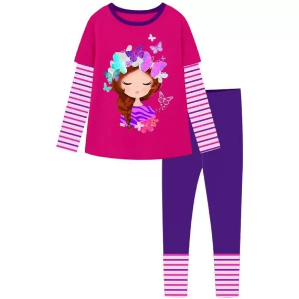 imageVIKITA girls clothes toddler outfits  little kids shirts ampamp leggings winter fashion clothing sets cute birthday giftsPurple Pink