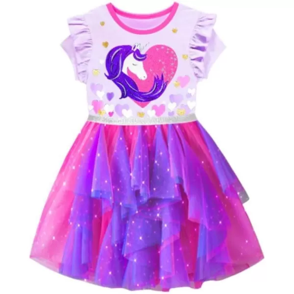 imageVIKITA Girls Dresses Summer Party Valentines Day Tutu Dress for 212 Years KidsAsh4875