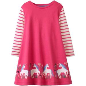 imageVIKITA Toddler Girls Dresses Winter Long Sleeve Girl Casual Clohtes for Kids 212 Years Xmas GiftBjm7778