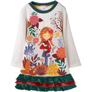 imageVIKITA Toddler Girls Dresses Winter Long Sleeve Girl Casual Clohtes for Kids 212 Years Xmas GiftBlh3663