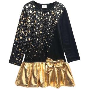 imageVIKITA Toddler Girls Dresses Winter Long Sleeve Girl Casual Clohtes for Kids 212 Years Xmas GiftBlh7602