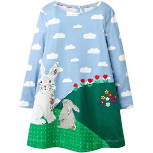 imageVIKITA Toddler Girls Dresses Winter Long Sleeve Girl Casual Clohtes for Kids 212 Years Xmas GiftCjm7062