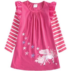 imageVIKITA Toddler Girls Dresses Winter Long Sleeve Girl Casual Clohtes for Kids 212 Years Xmas GiftClh0820