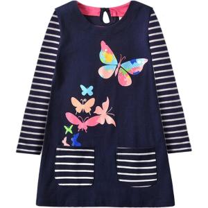 imageVIKITA Toddler Girls Dresses Winter Long Sleeve Girl Casual Clohtes for Kids 212 Years Xmas GiftClh4779
