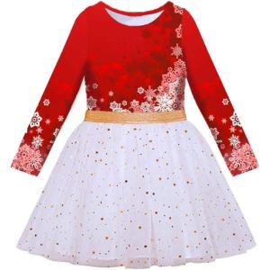 imageVIKITA Toddler Girls Dresses Winter Long Sleeve Tutu Party Dress for Girl 212 Years Xmas GiftBlh4584
