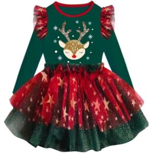 imageVIKITA Toddler Girls Dresses Winter Long Sleeve Tutu Party Dress for Girl 212 Years Xmas GiftLh4112