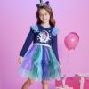 imageVIKITA Girls Dresses Winter Long Sleeve Party Tutu Dresses for Girls 312 YearsBlue