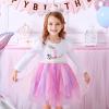 imageVIKITA Girls Dresses Winter Long Sleeve Party Tutu Dresses for Girls 312 YearsWhite Pink