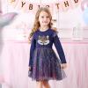 imageVIKITA Girls Dresses for Winter Long Sleeve Toddler Girls Clothes Party Tulle Dresses for Girls 312 Years