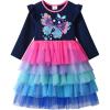 imageVIKITA Girls Dresses Winter Long Sleeve Birthday Party Tutu Dresses for Girls 312 YearsBlue