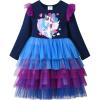 imageVIKITA Girls Dresses Winter Long Sleeve Birthday Party Tutu Dresses for Girls 312 YearsBlue Purple