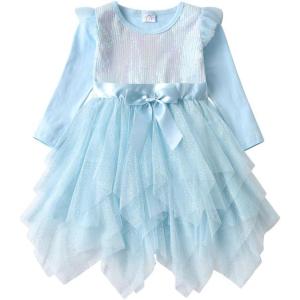 imageVIKITA Long Sleeve Winter Dresses for Girls 312 Years  Toddler Clothes for Party TulleAlh4988