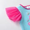 imageVIKITA Girls Casual T Shirt Ruffle Sleeves Summer Cotton Tee with Cartoon Printed for Girls Tee TopsBlues272