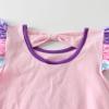 imageVIKITA Girls Casual T Shirt Ruffle Sleeves Summer Cotton Tee with Cartoon Printed for Girls Tee TopsPinks5306