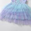 imageVIKITA Girls Dresses Summer Short Sleeve Toddler Girls Clothes Party Tutu Dresses for 312 Years KidsBlue