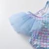 imageVIKITA Girls Dresses Summer Short Sleeve Toddler Girls Clothes Party Tutu Dresses for 312 Years KidsBlue