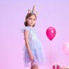 imageVIKITA Girls Dresses Summer Short Sleeve Toddler Girls Clothes Party Tutu Dresses for 312 Years KidsBlue