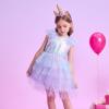 imageVIKITA Girls Dresses Summer Short Sleeve Toddler Girls Clothes Party Tutu Dresses for 312 Years KidsBlue