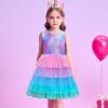 imageVIKITA Girls Dresses Summer Short Sleeve Toddler Girls Clothes Party Tutu Dresses for 312 Years KidsGreen