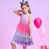 imageVIKITA Girls Dresses Summer Short Sleeve Toddler Girls Clothes Party Tutu Dresses for 312 Years KidsPink