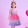 imageVIKITA Girls Dresses Summer Short Sleeve Toddler Girls Clothes Party Tutu Dresses for 312 Years KidsPink
