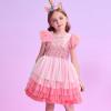imageVIKITA Girls Dresses Summer Short Sleeve Toddler Girls Clothes Party Tutu Dresses for 312 Years KidsPurple