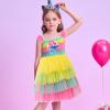 imageVIKITA Girls Dresses Summer Short Sleeve Toddler Girls Clothes Party Tutu Dresses for 312 Years KidsYellow