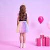 imageVIKITA Girls Summer Skirt Sets Ruffle Tulle Sleeves TShirt Tutu Skirt Birthday Party Outfit 312 YearsBlues271
