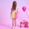 imageVIKITA Girls Summer Skirt Sets Ruffle Tulle Sleeves TShirt Tutu Skirt Birthday Party Outfit 312 YearsPinks6307