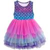 imageVIKITA Girls Dresses Summer Short Sleeve Toddler Girls Clothes Party Tutu Dresses for 312 Years KidsBlue Pink