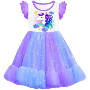 imageVIKITA Girls Dresses Summer Party Pink Tutu Dress for 212 Years KidsPurple