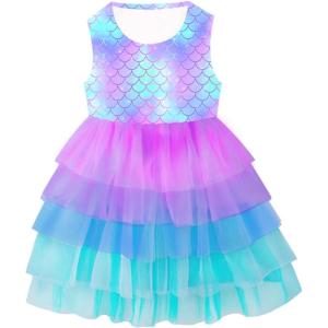 imageVIKITA Girls Dresses Summer Short Sleeve Toddler Girls Clothes Party Tutu Dresses for 312 Years KidsGreen