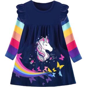 imageVIKITA Winter Girls Dresses Toddler Girl Clothes Long Sleeve School Outfits for Kids 212 YearsAlh5871